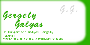 gergely galyas business card